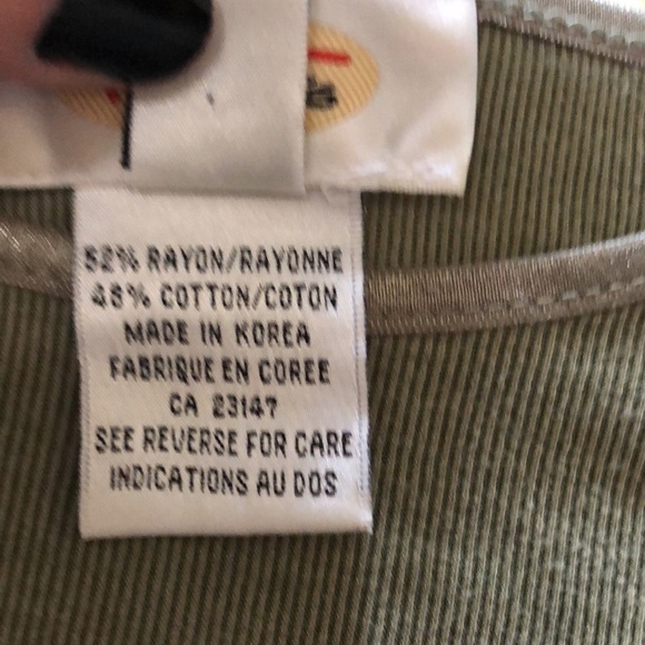 Talbots olive green tee size M - Picture 3 of 7